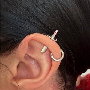 Sword dagger helix earring